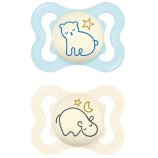 MAM Supreme Night Bright Blue Pacifier 2-6m 2 pcs