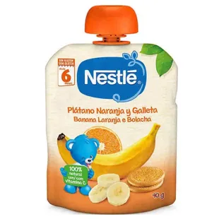 Nestle Beutel Banane, Orange und Keks 90gr