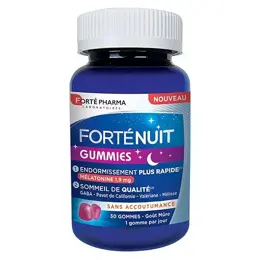 Forté Pharma FortéNuit Gummies Mélatonine 1,9 mg Sommeil 30 gommes Goût Myrtille