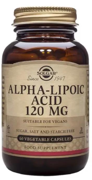 Solgar Acide Alpha Lipoïque 120mg 60c