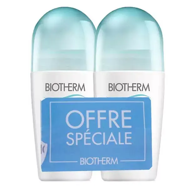 Biotherm Pure Deodorant Roll-On Anti-Perspirant Set of 2 x 75ml