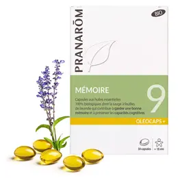 Pranarom Oleocaps 9 Mémoire Bio 30 capsules