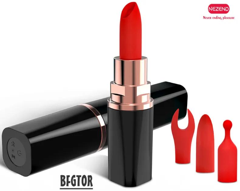 Nezend BFGTOR Deluxe Lipstick Vibrator 3 Accessories