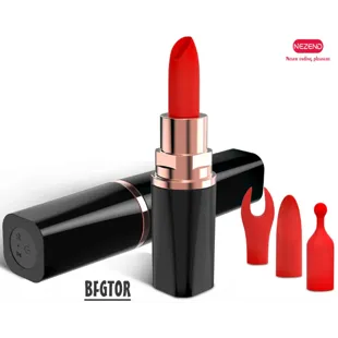 Nezend BFGTOR Deluxe Lippenstift-Vibrator 3 Zubehör