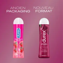 Durex Gel Lubrifiant Crazy Cherry - Goût Cerise Adapté à l'Oral - 100ml