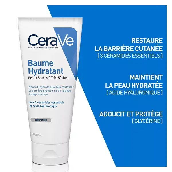 CeraVe Soins Moisturising Balm Face and Body Dry to Very Dry Skin 50ml
