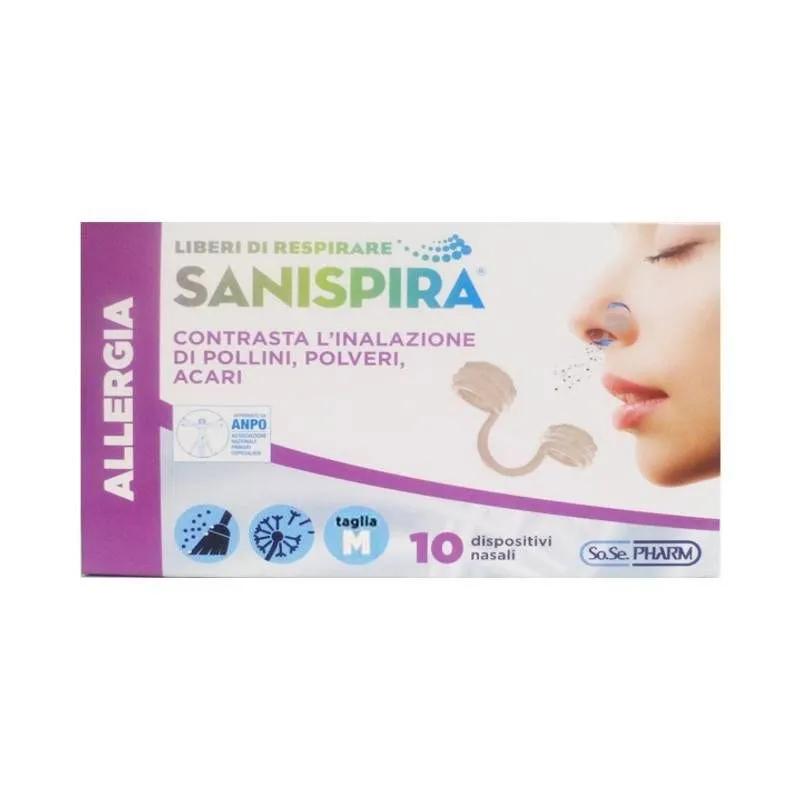 Sanispira Allergia Filtro Nasale Contro Rinite Allergica Taglia M 10 Pezzi