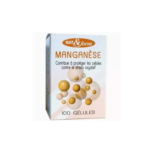 Nat & Form Gli Oligo-Elementi e Vitamine Manganesio Pidolato Integratore Alimentare 100 capsule