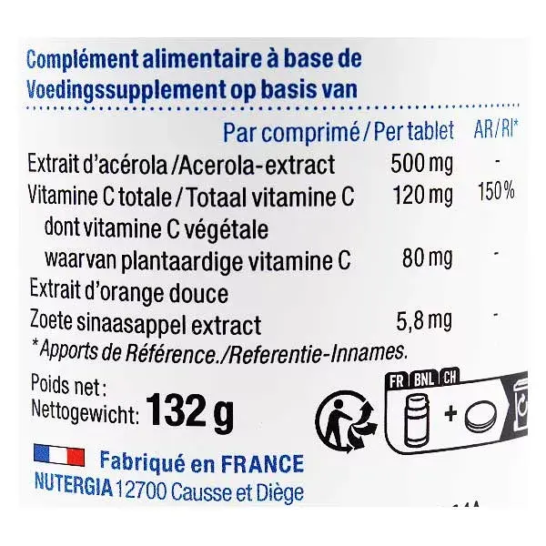 Nutergia Acerol C 60 comprimidos