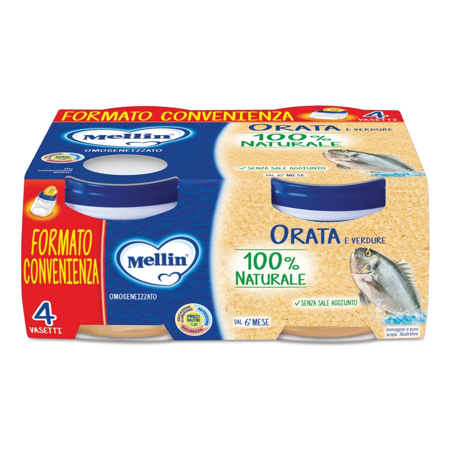 Mellin Omogeneizzato Orata e Verdure dal 6° Mese 4X80Gr