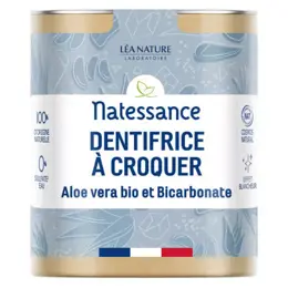 Natessance Naturel Dentrifice à Croquer Aloe Vera Bio et Bicarbonate 80 comprimés