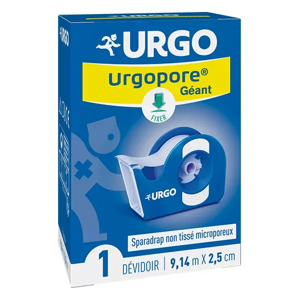 Urgo Urgopore Géant Nastro Sparadrappo Senza Tessuto Microporoso 2,5cm x 9,14m
