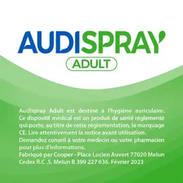 Audispray Adult Hygiène Régulière de l'Oreille 50ml