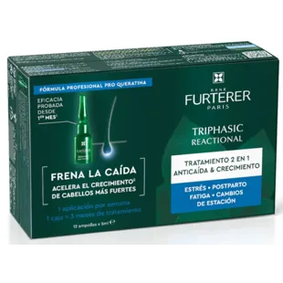 René Furterer Triphasic Reactional 2-in-1 Anti-Hair Loss Treatment 12 Ampoules