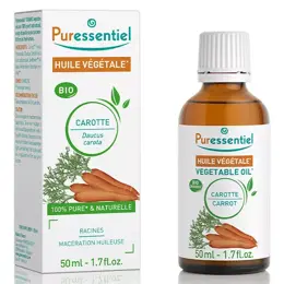 Puressentiel Huiles Vegetales 100% Bio Huile Végétale Bio Carotte 50 ml