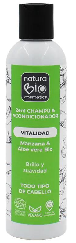 Naturabio Cosmetics Aloe &amp; Apple Vitality Shampoo &amp; Conditioner 250 ml