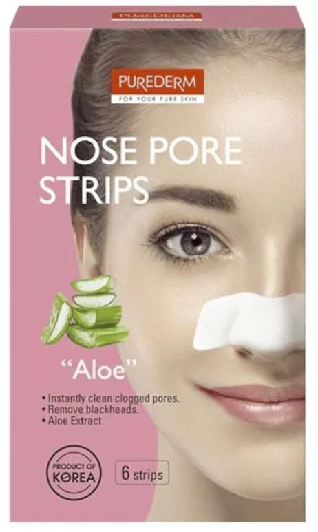 Purederm Nose Pore Strips Aloe 6 uds