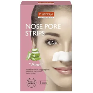 Purederm Bandes pour pores du nez Aloe 6 unités