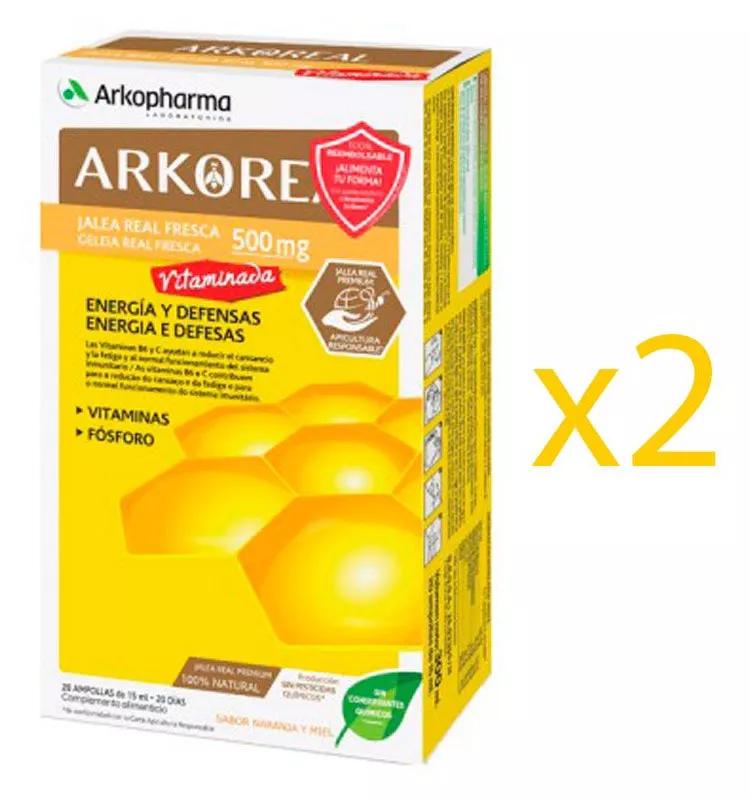 Arkopharma Pack geleia Real Vitaminada 2X20 Ampolas