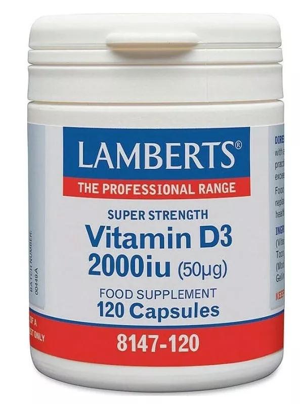Lamberts Vitamina D3 2000 UI (50 mg) 120 Cápsulas