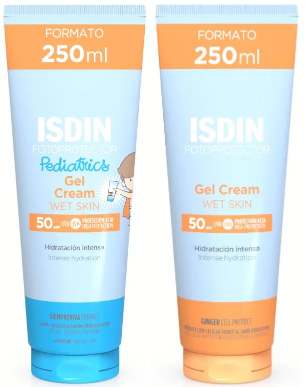 Isdin Kindercrème Gel SPF50 250 ml + Crèmegel SPF50 250 ml