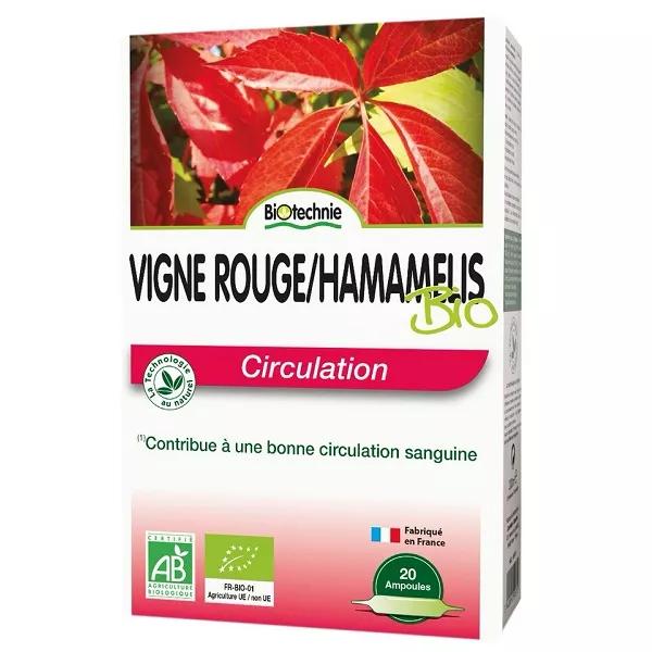 Biotechnie vine red and Hamamelis organic traffic 20 bulbs