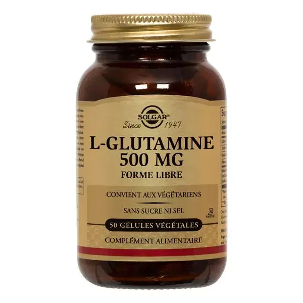 Solgar L-Glutamine 500mg 50 vegetarian capsules