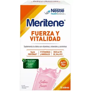 Meritene Força e Vitalidade Morango em Pó 15 Envelopes