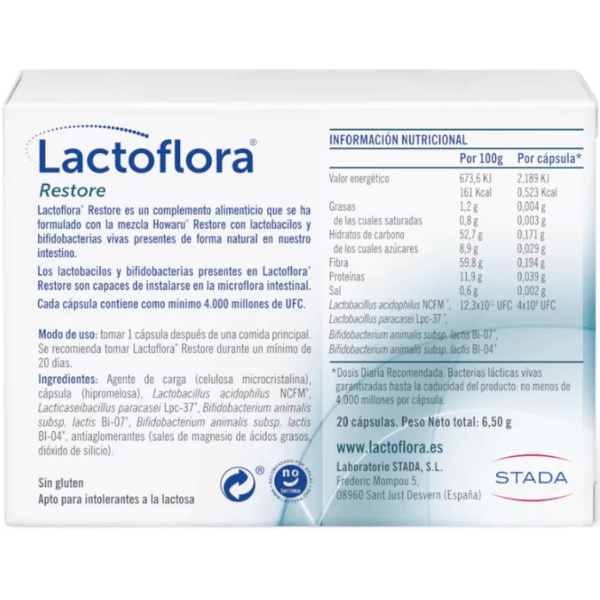 Lactoflora Restore Adults 20 Capsules