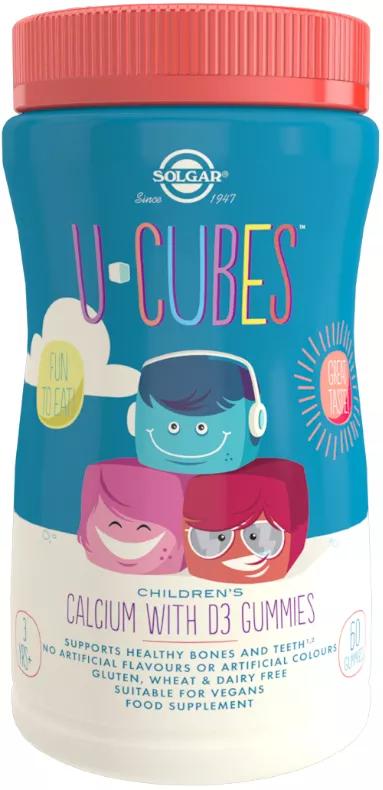 Solgar U-Cubes Calcio y Vitamina D3 +3 Años 60 Gummies