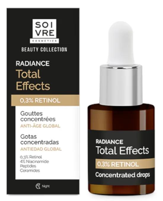 Gouttes concentrées Soivre Radiance Total Effects 0,3 % Rétinol 15 ml