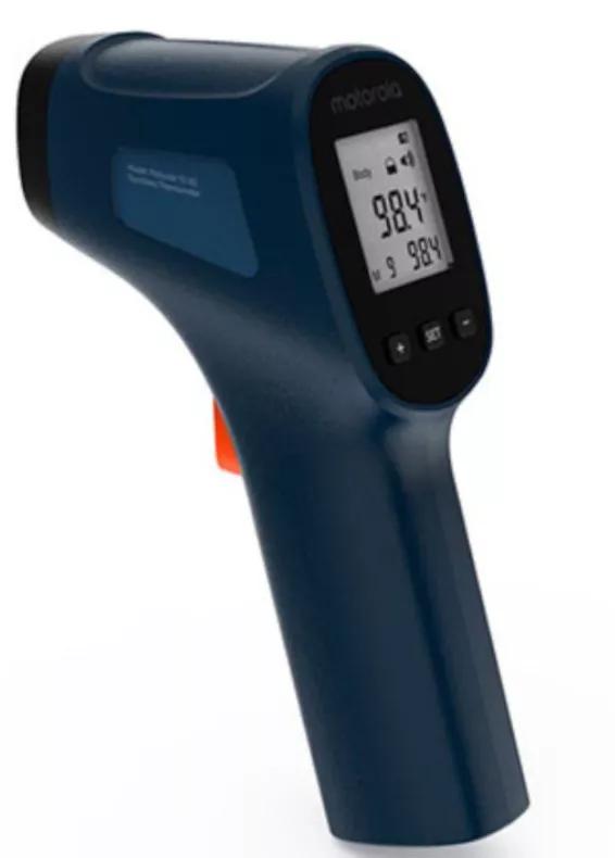 Thermomètre frontal infrarouge numérique Motorola TE-93 bleu