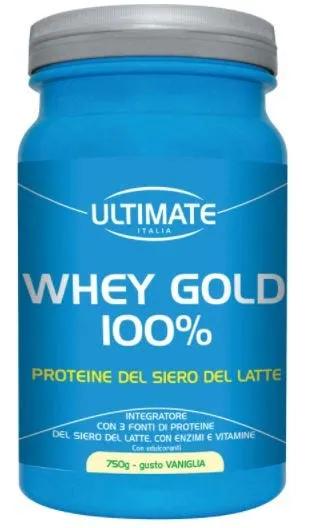 Ultimate Italia Whey Gold 100% Integratore Proteine Gusto Vaniglia 750 g