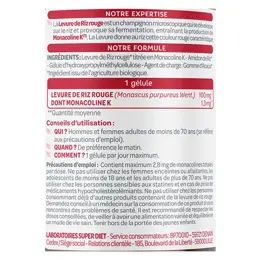 Superdiet Levure de Riz Rouge Bio 45 gélules