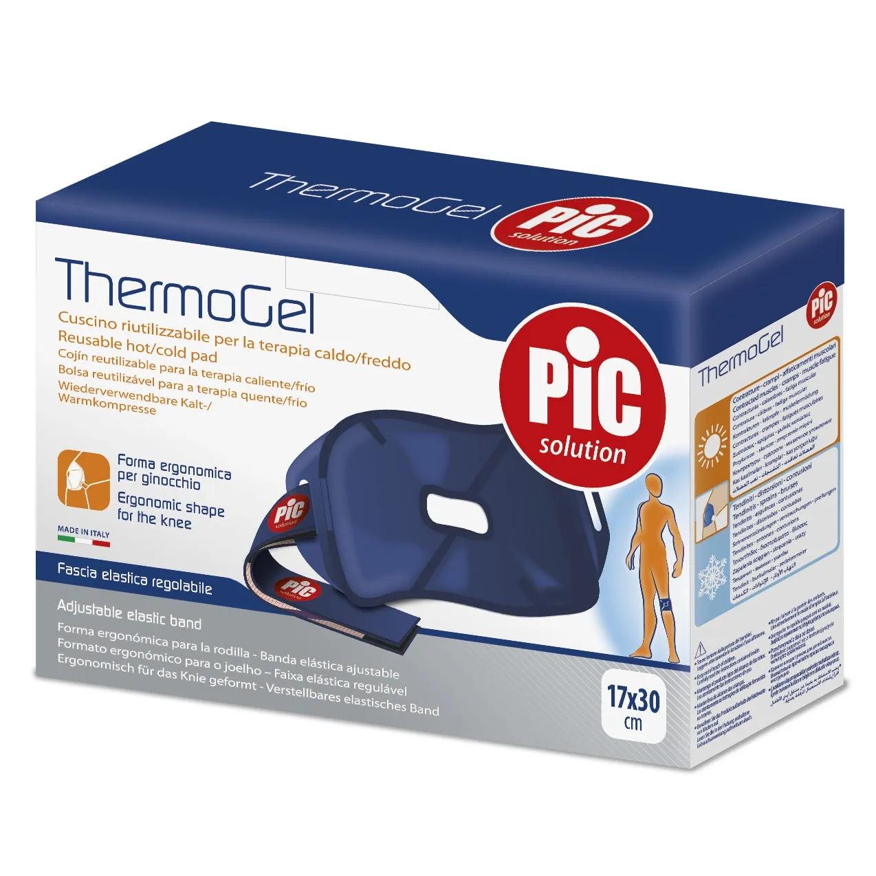 Pic Thermogel Cuscino in Gel Terapia Caldo/Freddo Per Ginocchio 17x30 cm