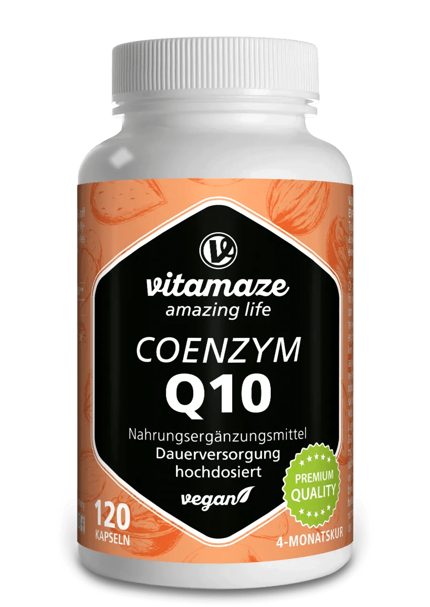 Vitamaze Coenzima Q10 200 mg ad Alto Dosaggio Integratore Vegan 120 Capsule