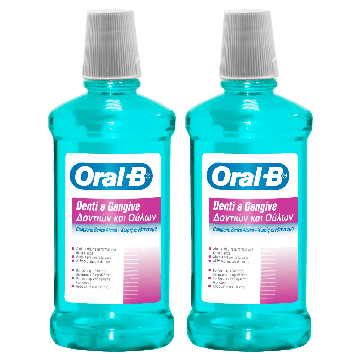 Oral-B Collutorio Denti E Gengive Senza Alcol 2x500 ml