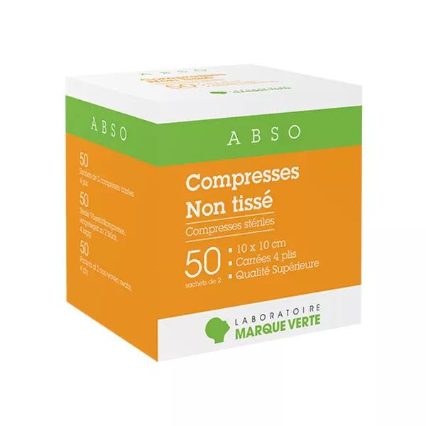 Marque Verte Compresas Estériles 10cm x 10cm 50 sobres de 2 compresas 