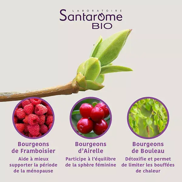 Santarome Bio - Tri Complexe de Bourgeons Ménopause Bio - Flacon de 30ml