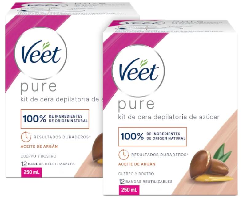 Veet Natural Inspirations Warm Hair Removal Wax Jar 2x250ml