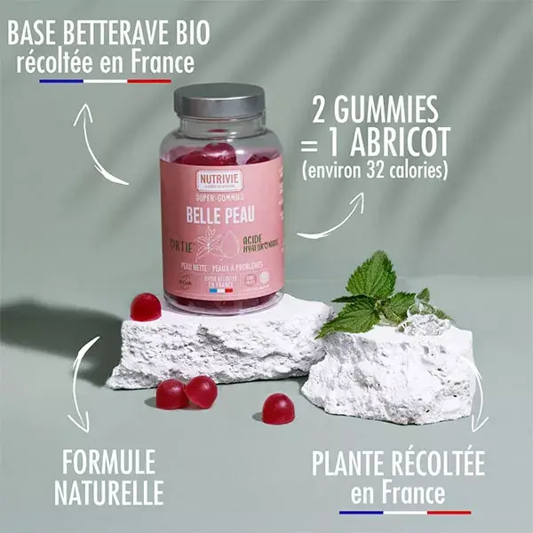 Nutrivie Super-Gummies Beautiful Skin Strawberry flavor 60 gummies