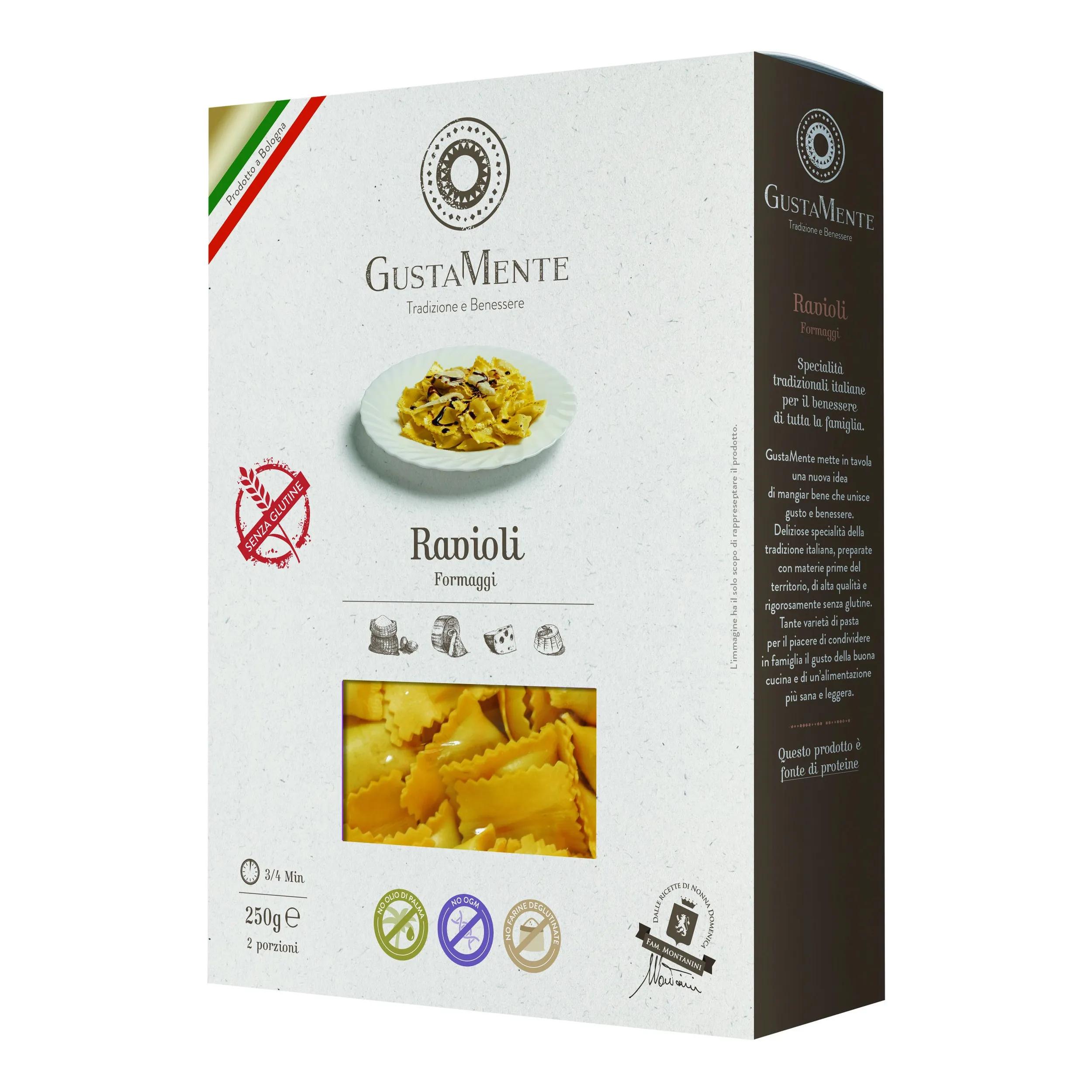 GustaMente Ravioli Ai Formaggi Senza Glutine 250 g