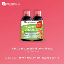 Forté Pharma TurboDraine Agrumes Draineur Minceur Elimination Lot de 2 x 500ml