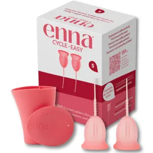 Enna Cycle Menstrual Cup size S 2 units sterilizer