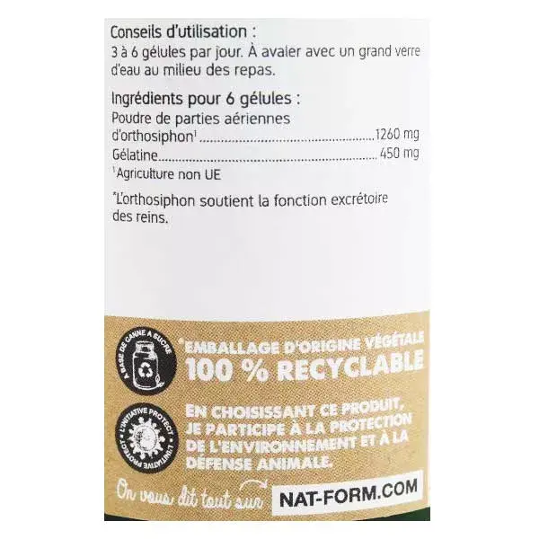 NAT & Form naturally Orthosiphon 200 capsules