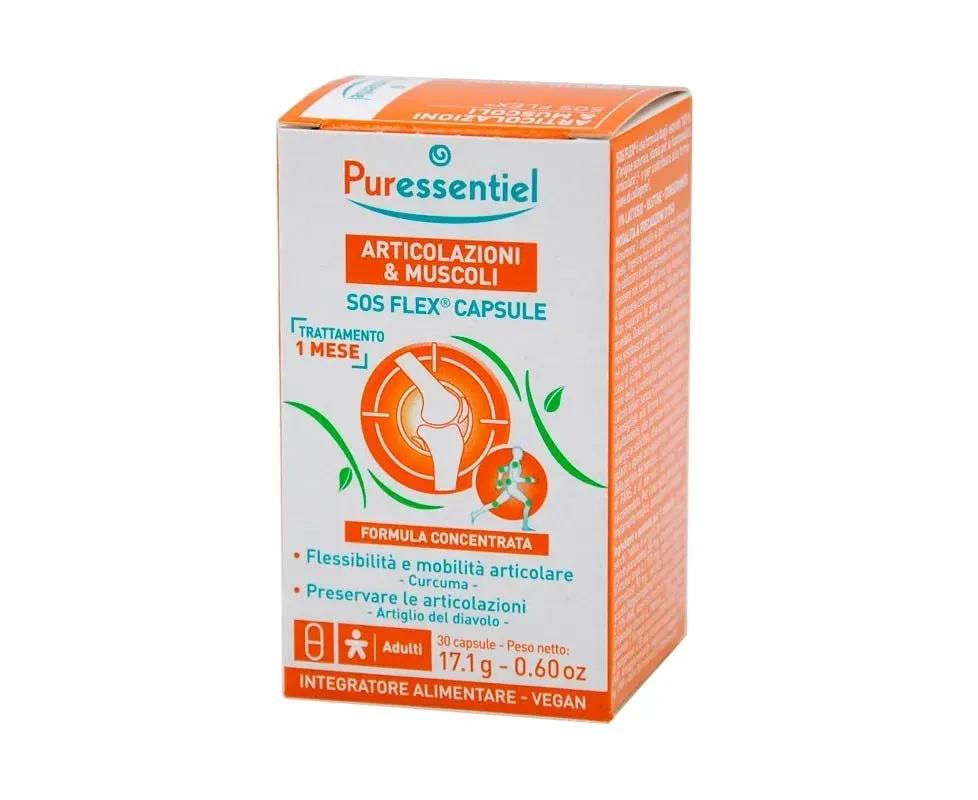 Puressentiel Sos Flex Integratore per Articolazioni e Muscoli 30 Capsule