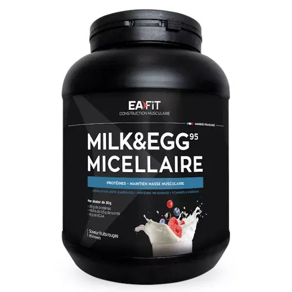 Eafit Milk & Egg 95 Micellaire Goût Fruits Rouges 750g