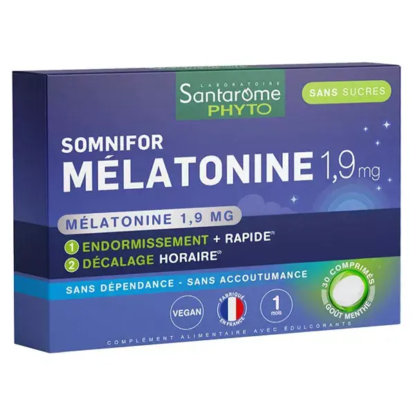 Santarome Bio Somnifor Mélatonine 1,9mg - 30 comprimés