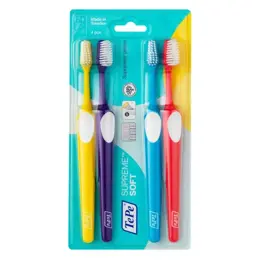 TePe Supreme Compact Brosse à Dents Souple Lot de 3 + 1 Gratuite