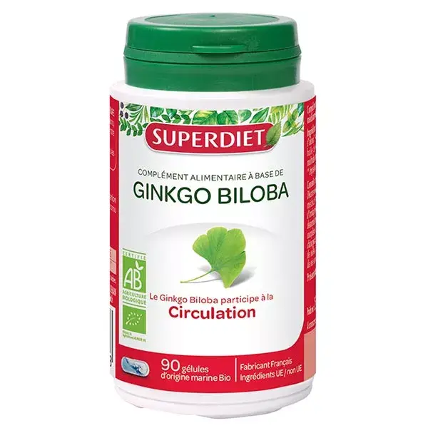 Superdiet Ginkgo Biloba Bio 90 gélules